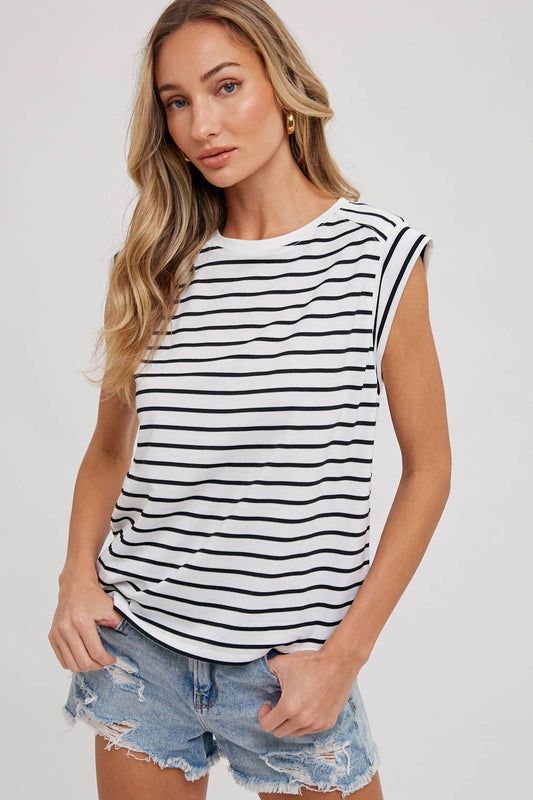 Striped Muscle Tee