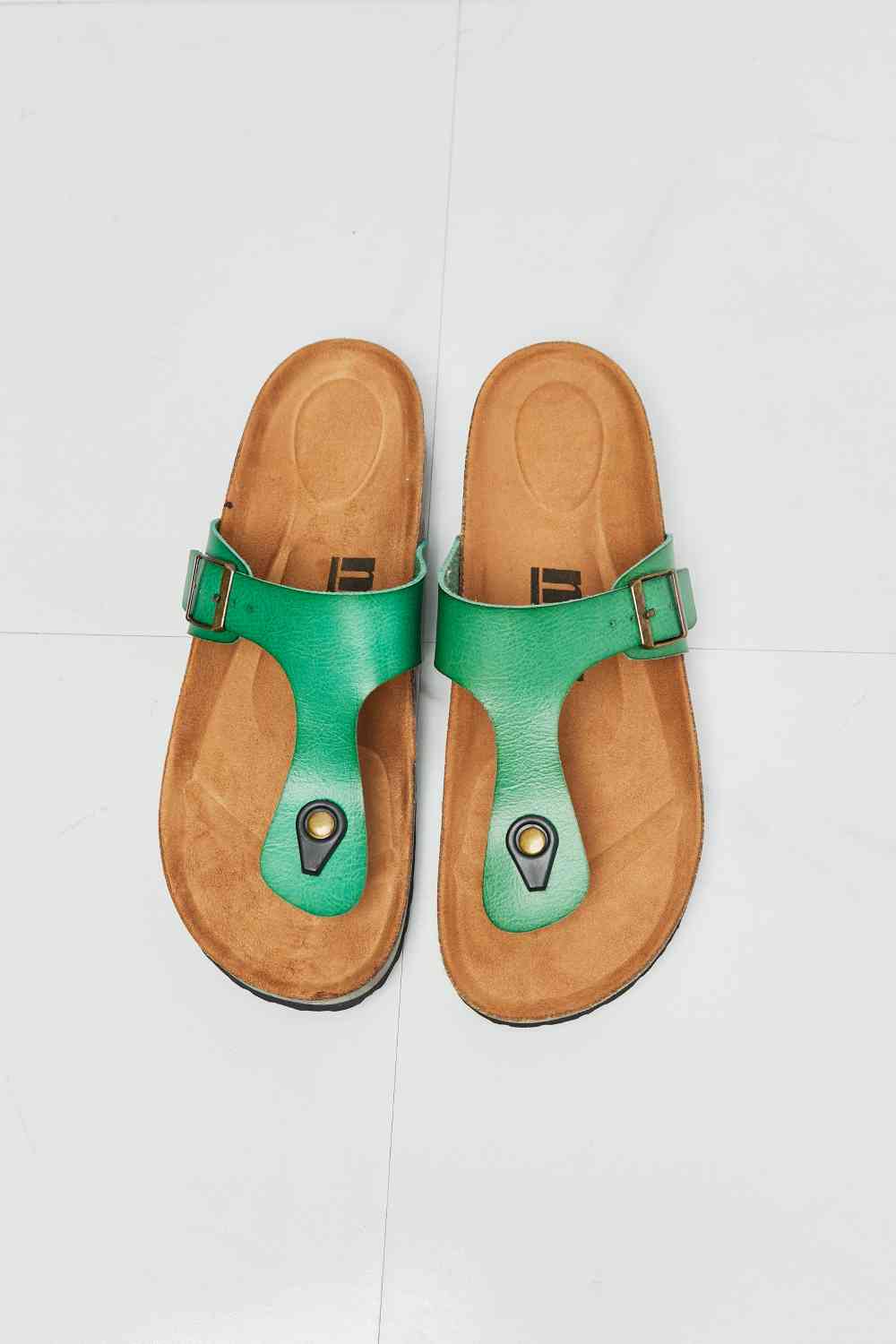 Drift Away T-Strap Flip-Flop in Green