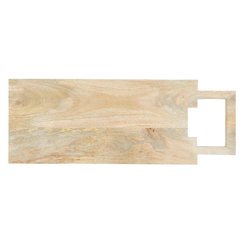 Charcuterie Board with Square Handle - Light Wash